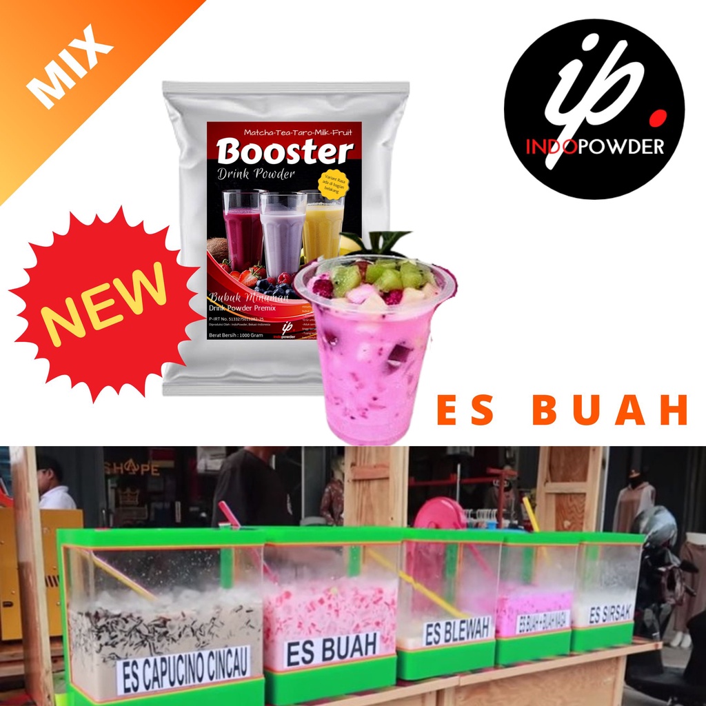 

Bubuk Minuman rasa ES BUAH 1kg Untuk Minuman Akuarium dan Minuman Kekinian