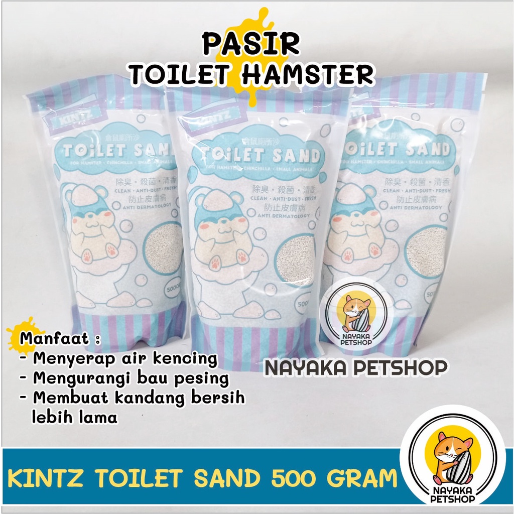 Kintz Toilet Sand 500 gram Pasir Hamster Zeolit Kencing Kotoran Hewan