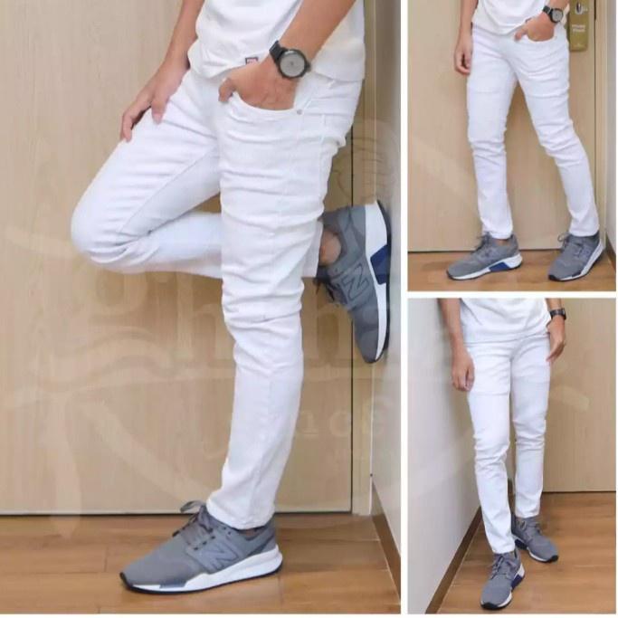 {BKL.23Ja23ᵟ} Celana Jeans Putih Jeans Hitam Jeans Abu Grey Biru Langit Bioblitz Skinny Stretch Pria