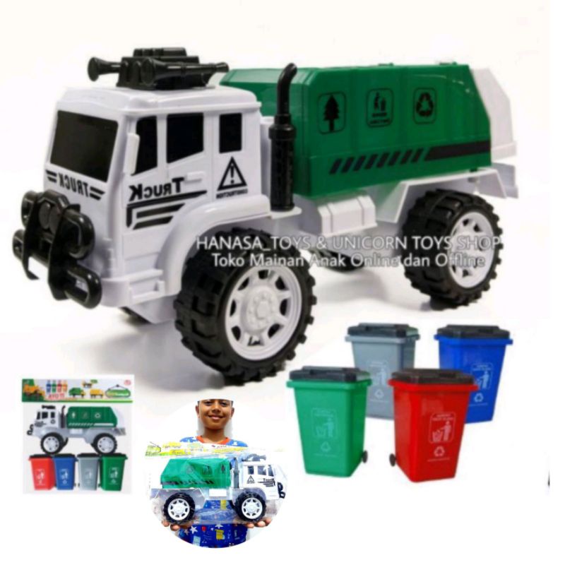 Mainan Truk Sampah Besar Set Tempat Sampah Favorit Mainan Mobil Mobilan Anak