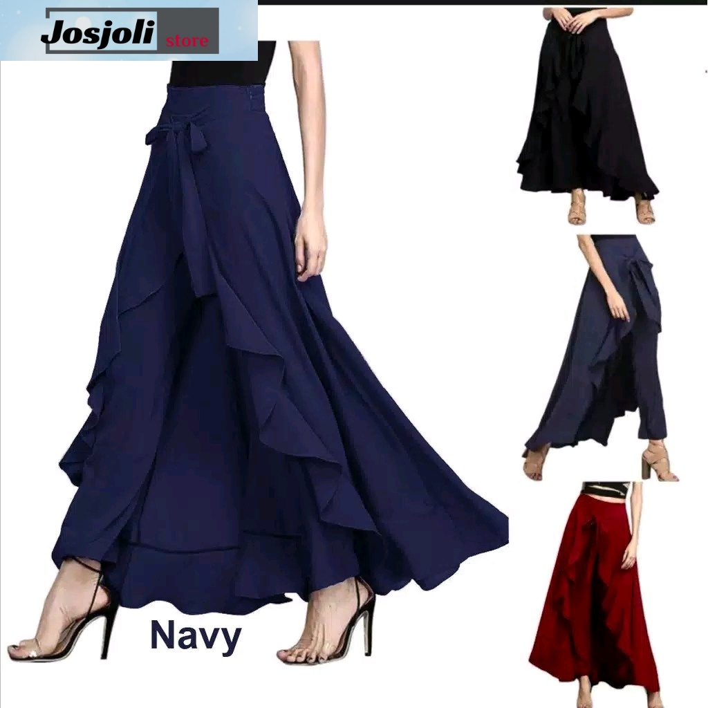 JOSJOLI_PIYAMA/Celana Xerok/Celana Panjang Rok Wanita Muslim/Pinggang 78cm