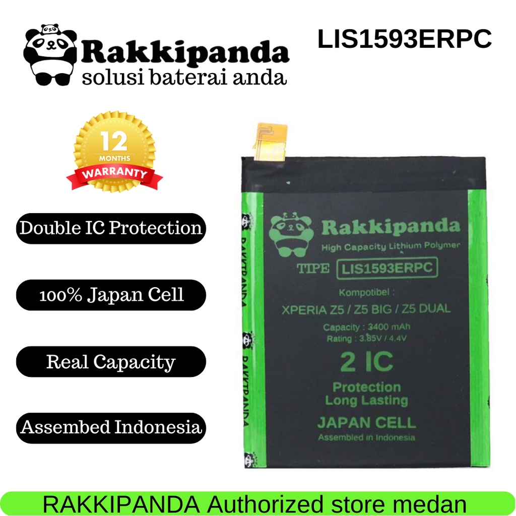 BATERAI RAKKIPANDA LIS1593ERPC FOR XPERIA Z5 / Z5 BIG / Z5 DUAL