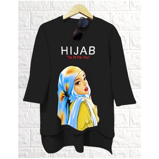 KAOS OVERSIZE WANITA PIGUIN HIJAB KERUDUNG