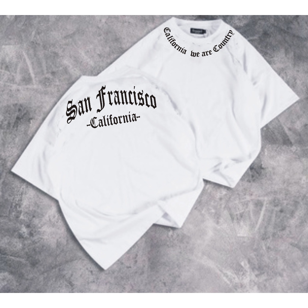 GSC - ETHEREAL Kaos Oversize Shirt / Smile mask Oversized Shir-t-san fransisco putih