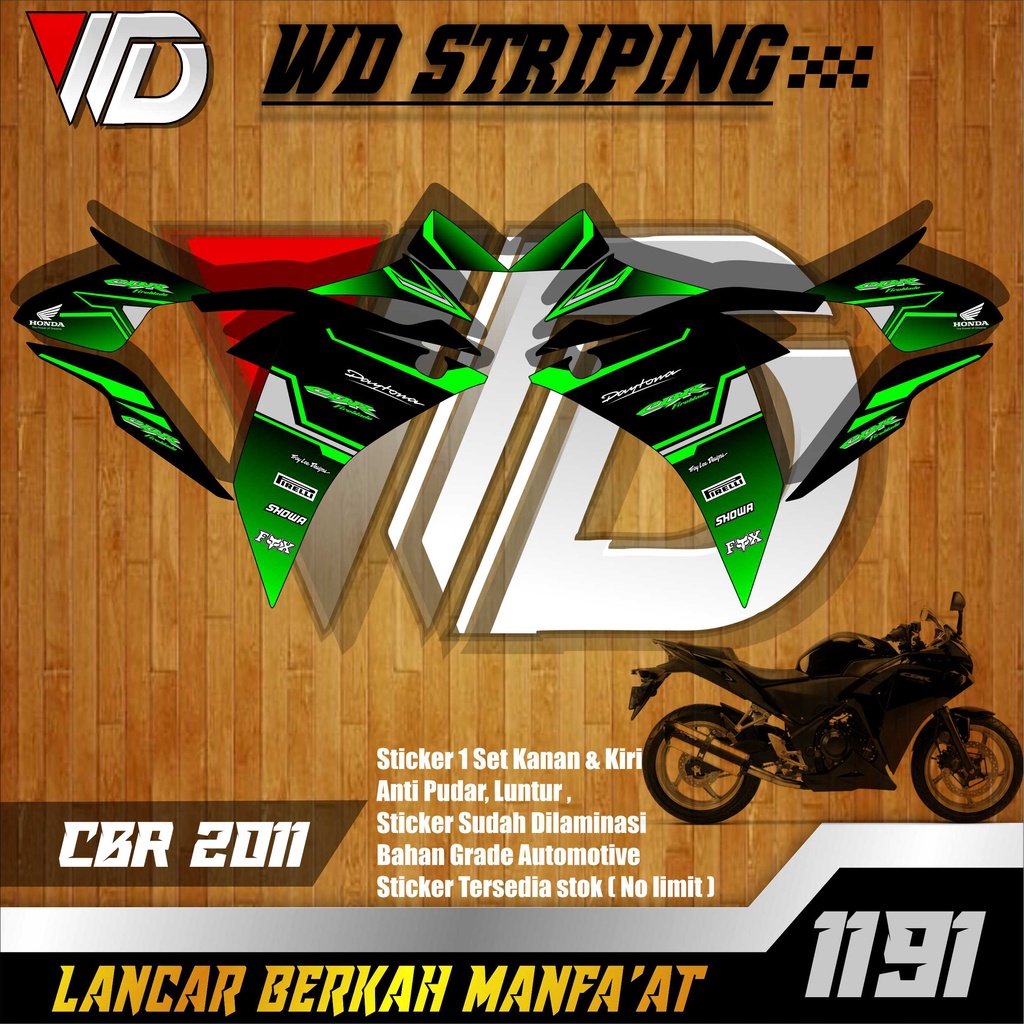 1191 STIKER STRIPING SEPEDA MOTOR HONDA CBR 2011