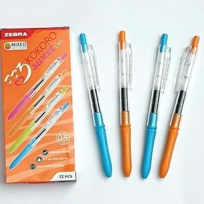 

MURAH Pulpen Zebra Kokoro Sweet Gel Tinta Hitam 0,5 mm 1 Pack 12 pcs