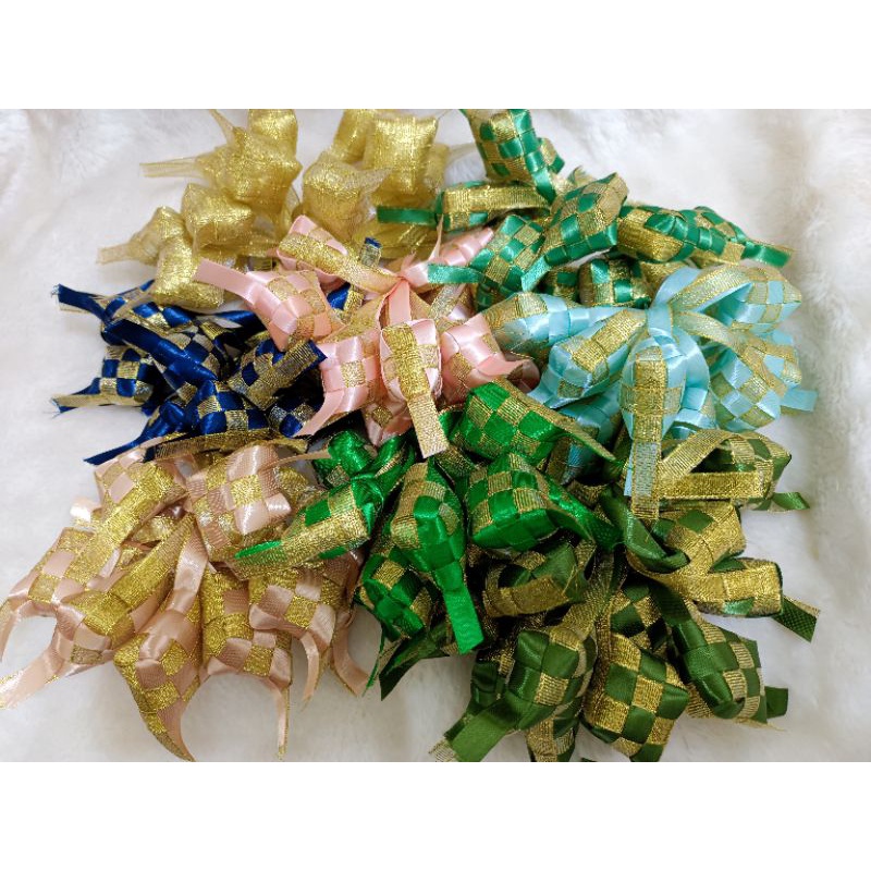 READY  Ketupat pita size S hias parsel hampers lebaran idul fitri per lusin