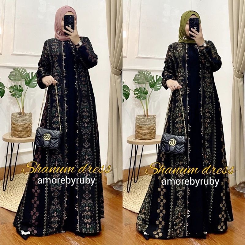 DRES SHANUM AMORE BY RUBY //GAMIS WANITA MODEL TERBARU ORI AMORE BY RUBY