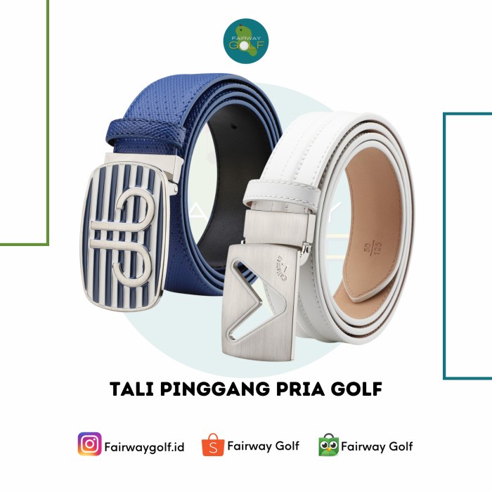 Ikat Pinggang Tali Pinggang (Belt) Golf Pria J Lindeberg & Titleist