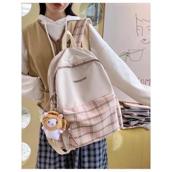 SPESIAL PROMO 7.7 - Backpack Multifungsi - Tas Ransel Wanita Back to School Korean Backpack Perempuan Sekolah Stylish - 24C