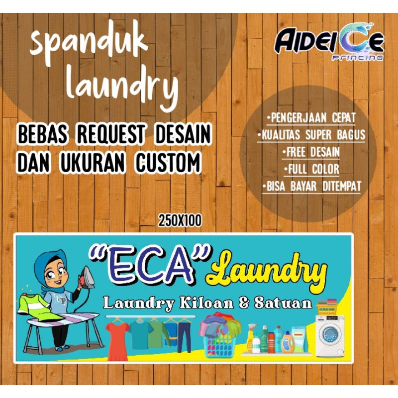 [COD] spanduk/banner laundry/custom /free desain