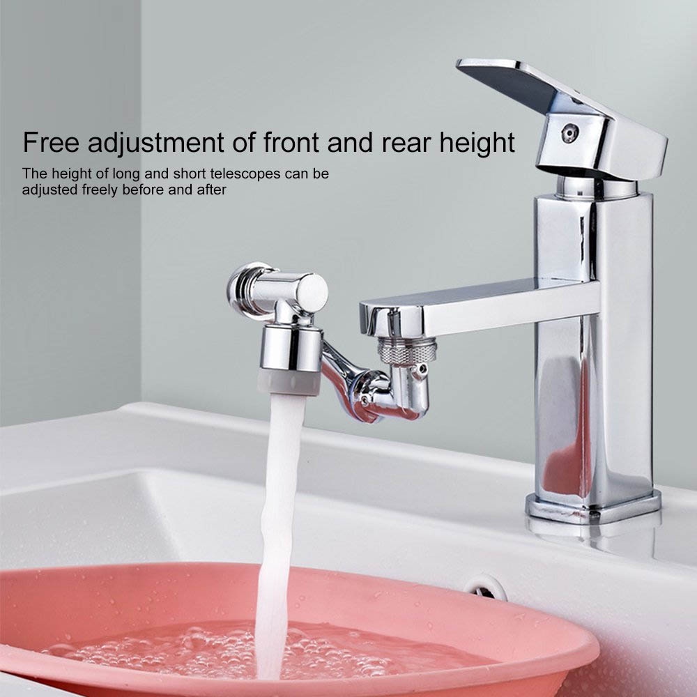 Sambungan Kran Stainless Fleksibel 360 Derajat SK360 - Anti Splash Shower Keran Wastafel Alat Filter Air  Gigi Dan Cuci Kran Fleksibel Cuci Piring, GosokMuka