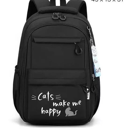 Best BARAJUA B1368 - Cats Make Me Happy - Tas Anak Sekolah Perempuan SD TK ransel anak Backpack Wani