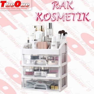 Rak Kosmetik Putih Bermotif 2 dan 3 Tingkat