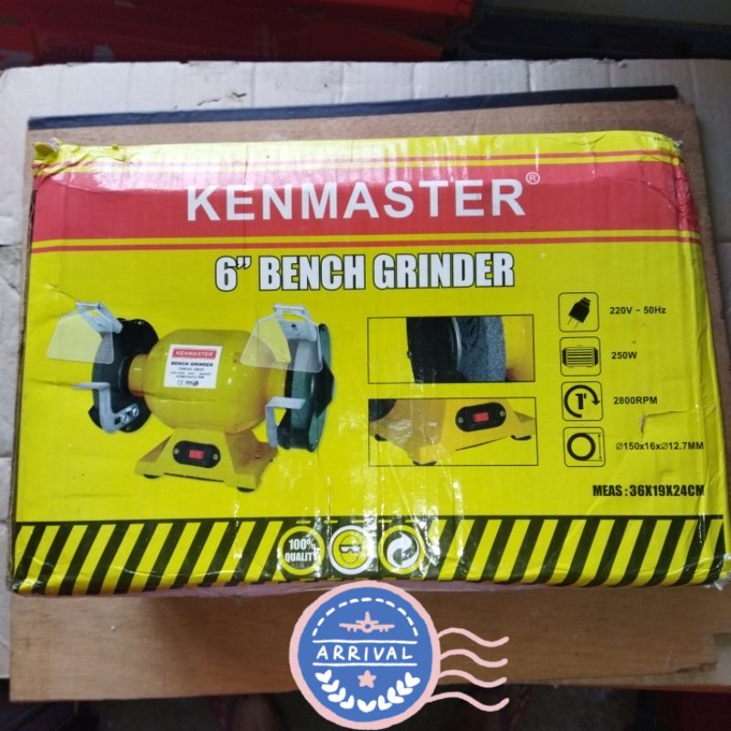 Kenmaster Gerinda duduk 6" Body Besar Bench Grinder 6 InchBench Grinder merk Kenmaster