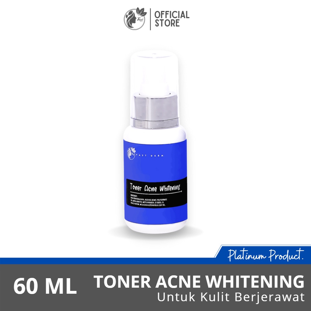 Fast Derm Toner Acne Whitening Kemasan Biru