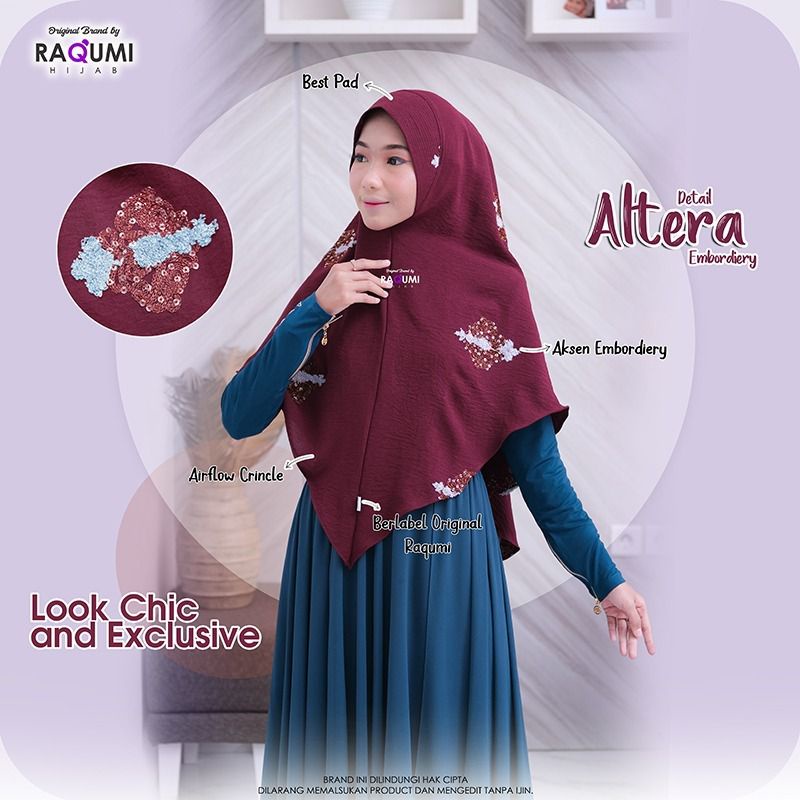 ALTERA EMBORDIERY RAQUMI ORIGINAL | NEW RAQUMI | KHIMAR BORDIR RAQUMI