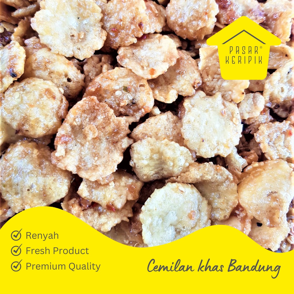 

Pasar Keripik Emping Pedas Kiloan