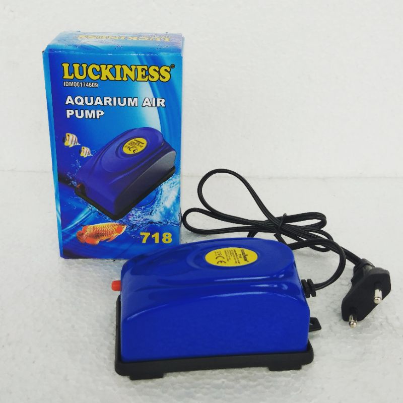 Mesin Aerator 1 lubang LUCKINESS 718 airpump aquarium air pump akuarium mesin gelembung udara