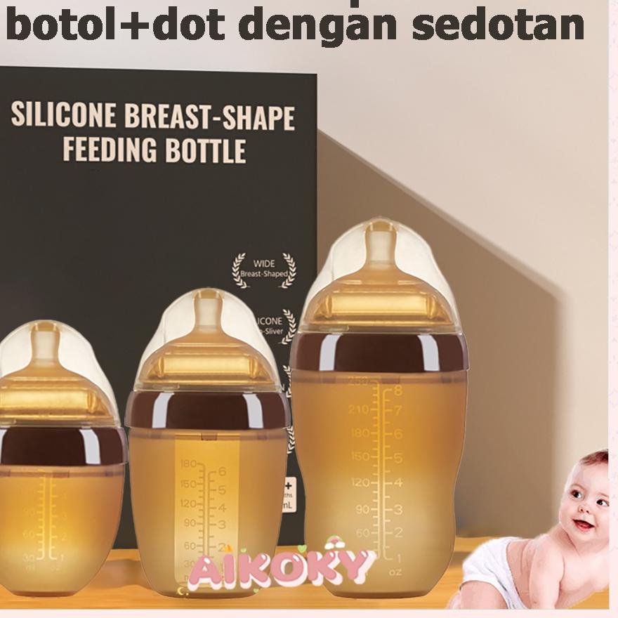 ✨Mall✨ Aikoky Botol susu bayi silikon piko bello newborn Dot bayi mirip puting susu ibu ?