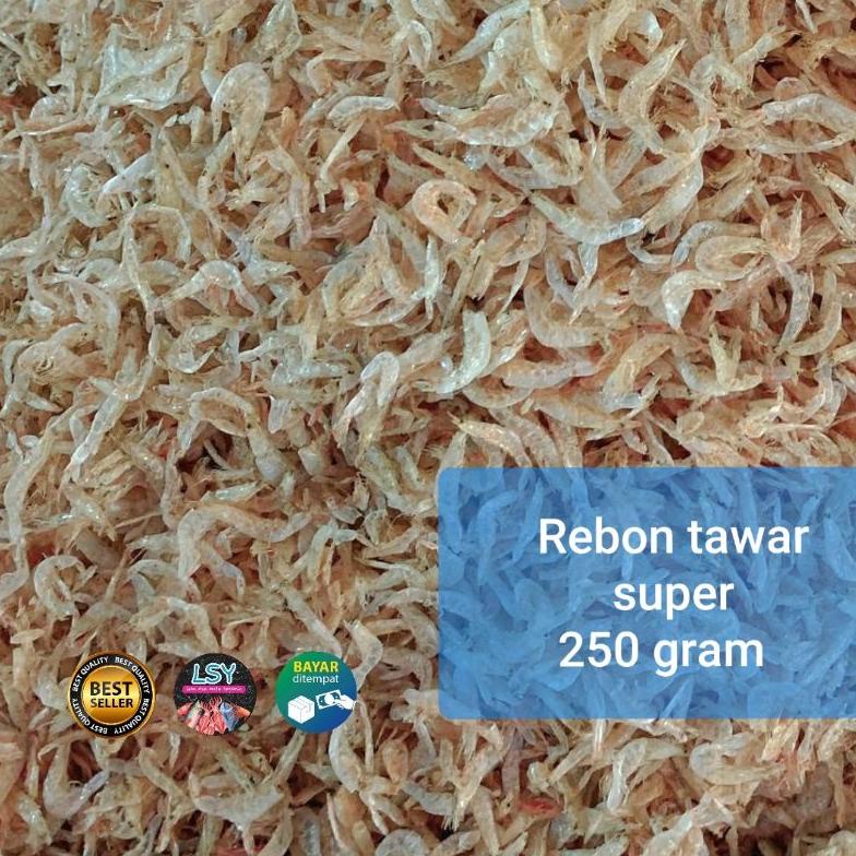 

Murah.. udang rebon tawar super ( asli tawar ) 250gr LNT