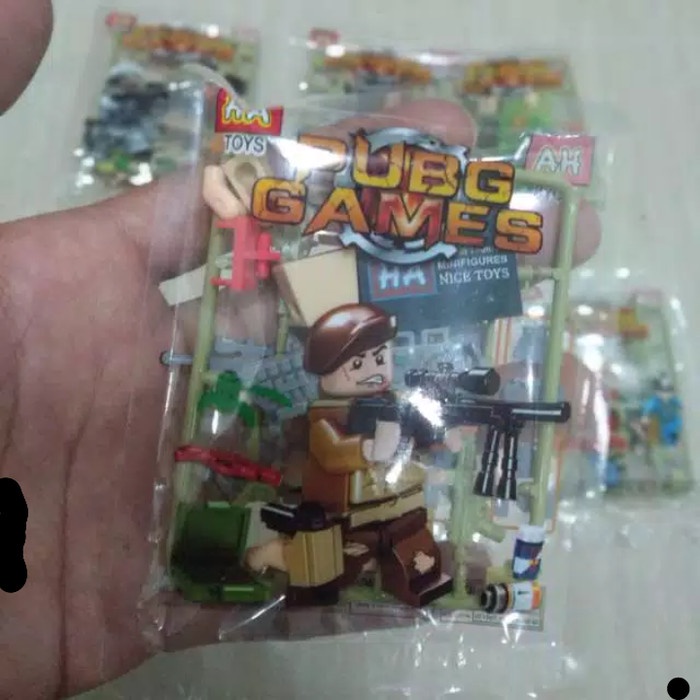 Mainan anak lego PUBG compatibel lego kemasan losepack