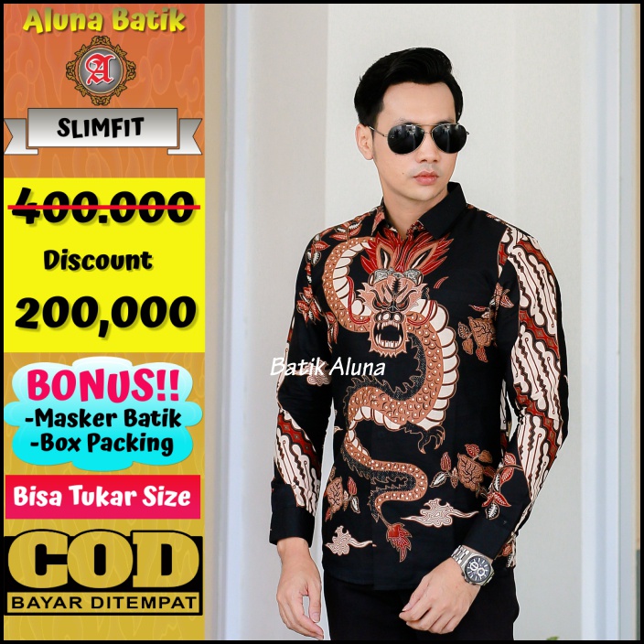 Batik Pria Slimfit Lengan Panjang Premium SBA05