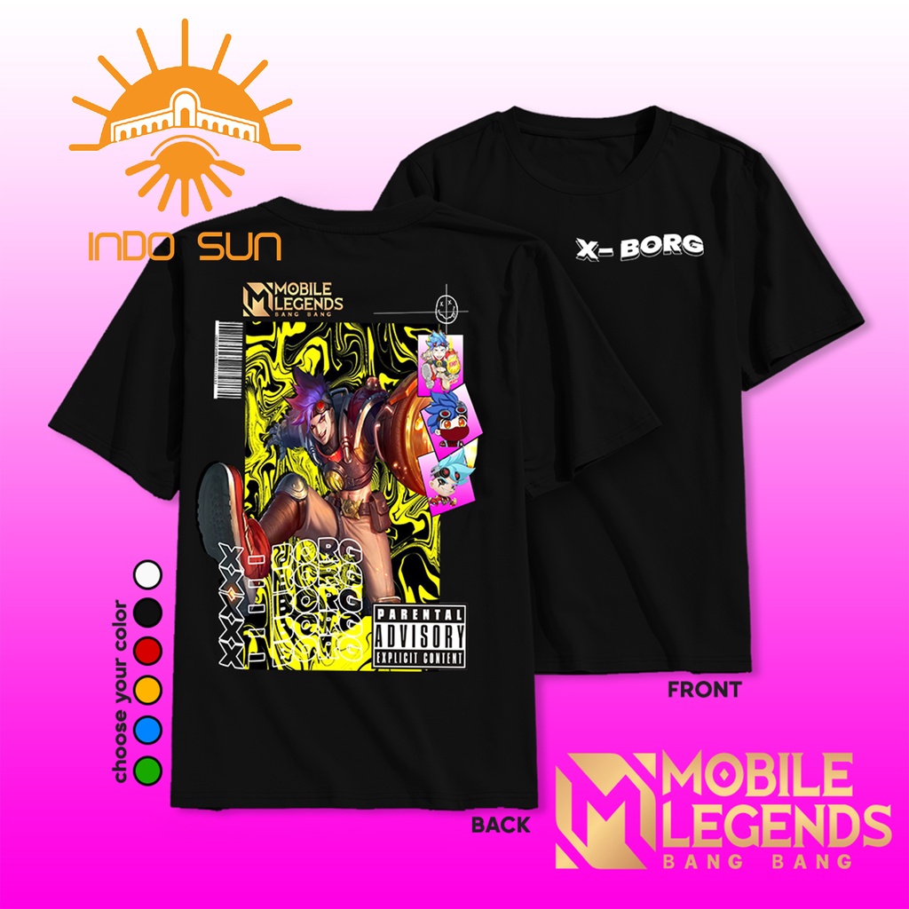 KAOS MOBILE LEGENDS HERO X BORG - KAOS MOBILE LEGENDS TERBARU - KAOS MOBILE LEGENDS KEREN - TSHIRT M