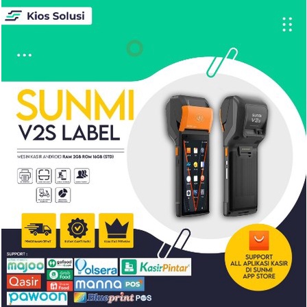 Mesin Kasir Android Portable | Mobile POS | Sunmi V2S 2D Label Scanner | NFC | STD NON GMS | 2/16GB
