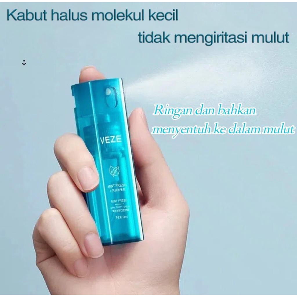 Veze Penghilang Bau Pengharum Parfum Mulut Mouth Spray 10Ml Mint Flavor Spray