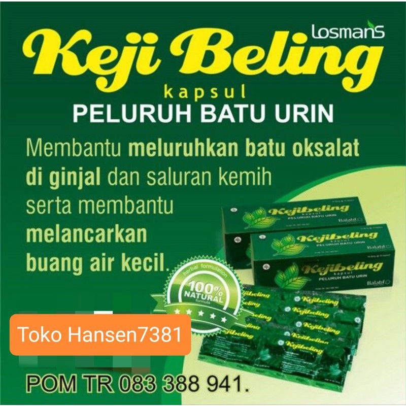 ECER Keji Beling PerStrip isi 10 obat anyang anyangen dan batu ginjal