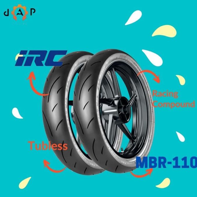 PAKET BAN MOTOR IRC MBR-110 90/80-17 & 110/70-17 SOFT COMPOUND TUBELES