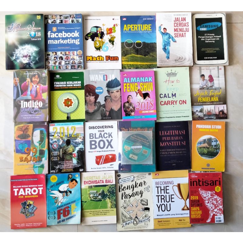 OBRAL BUKU TERMURAH | MACAM MACAM BUKU BACAAN | ORIGINAL | CUCI GUDANG -