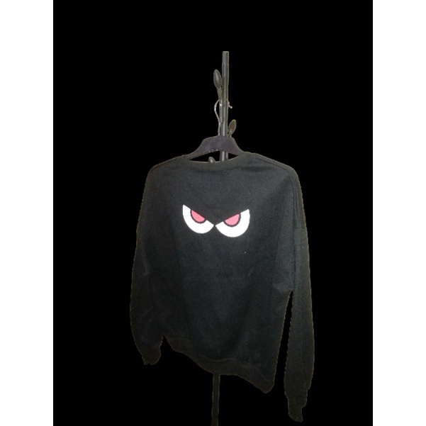 Crewneck Hitam Motif