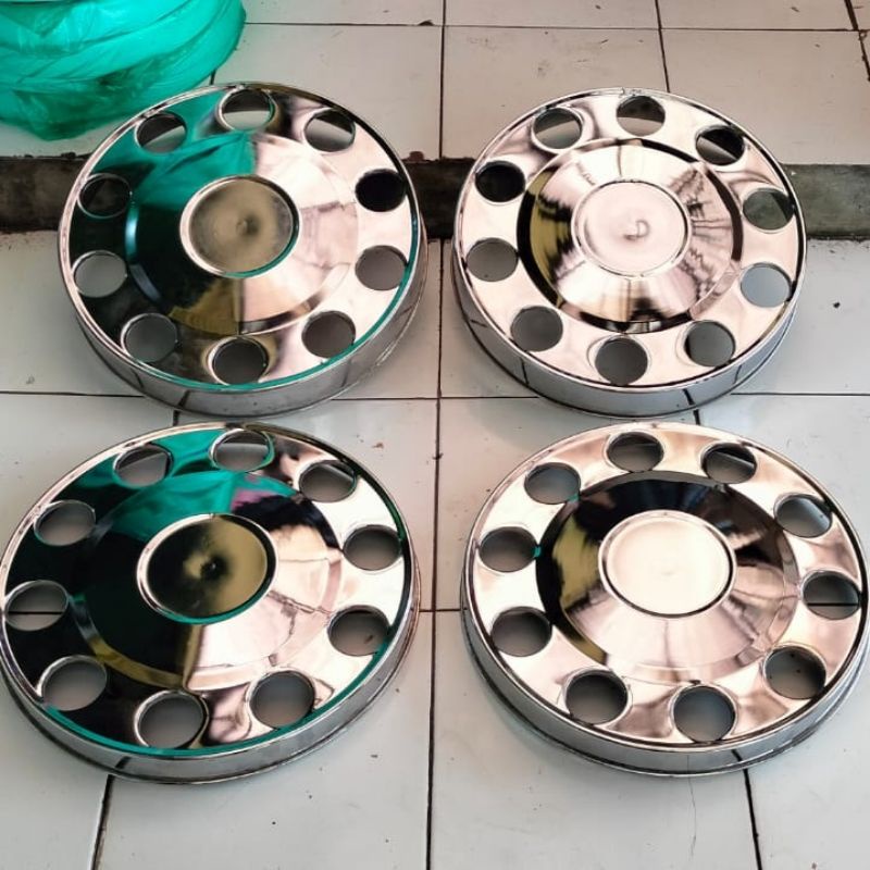 Wildop Truk Ring 16 Lubang 10 Bulat Chrome