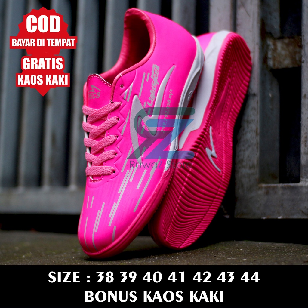 776611 (Bayar Di Tempat) SEPATU FUTSAL SPECS_ ACCELERATOR_ PINK OLAHRAGA PRIA TERBARU