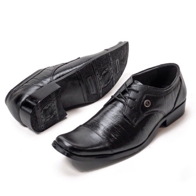 Sepatu Pantofel Pria Kulit Asli Sepatu Kerja Formal Tali Pria H2207