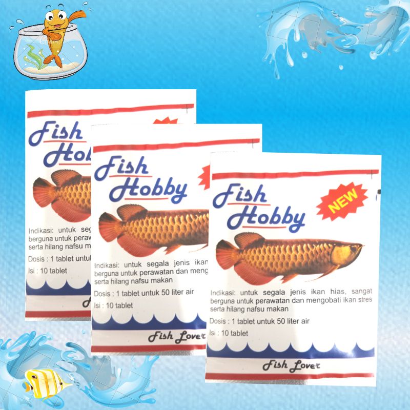 Obat Vitamin Ikan Hias Fish lover FISH HOBBY TABLET