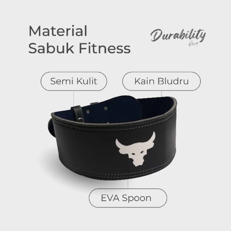 SABUK GYM  FITNESS - BAHAN SEMI KULIT - (DurabilityPower)