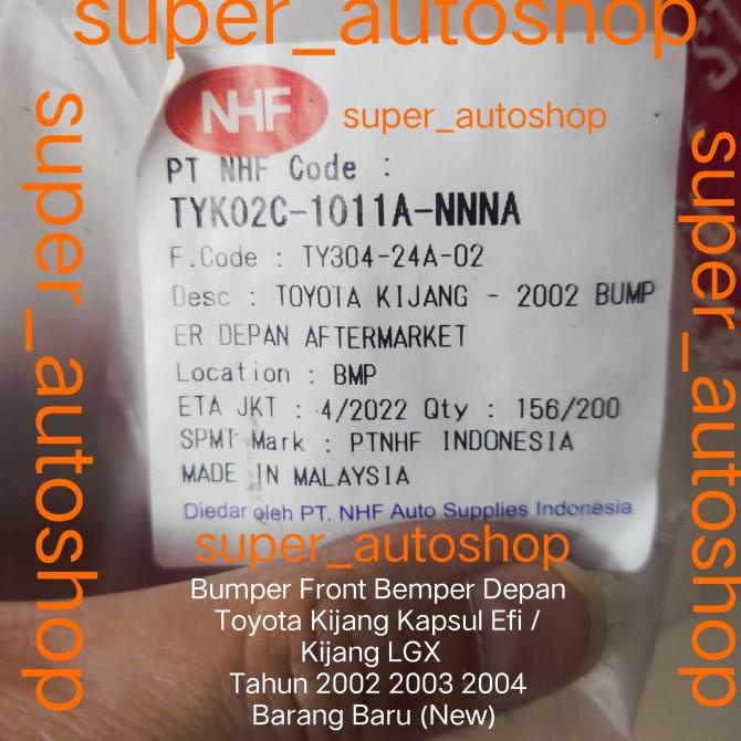 Bumper Front Bemper Depan Toyota Kapsul Efi Kijang Lgx 2002-2004 Baru