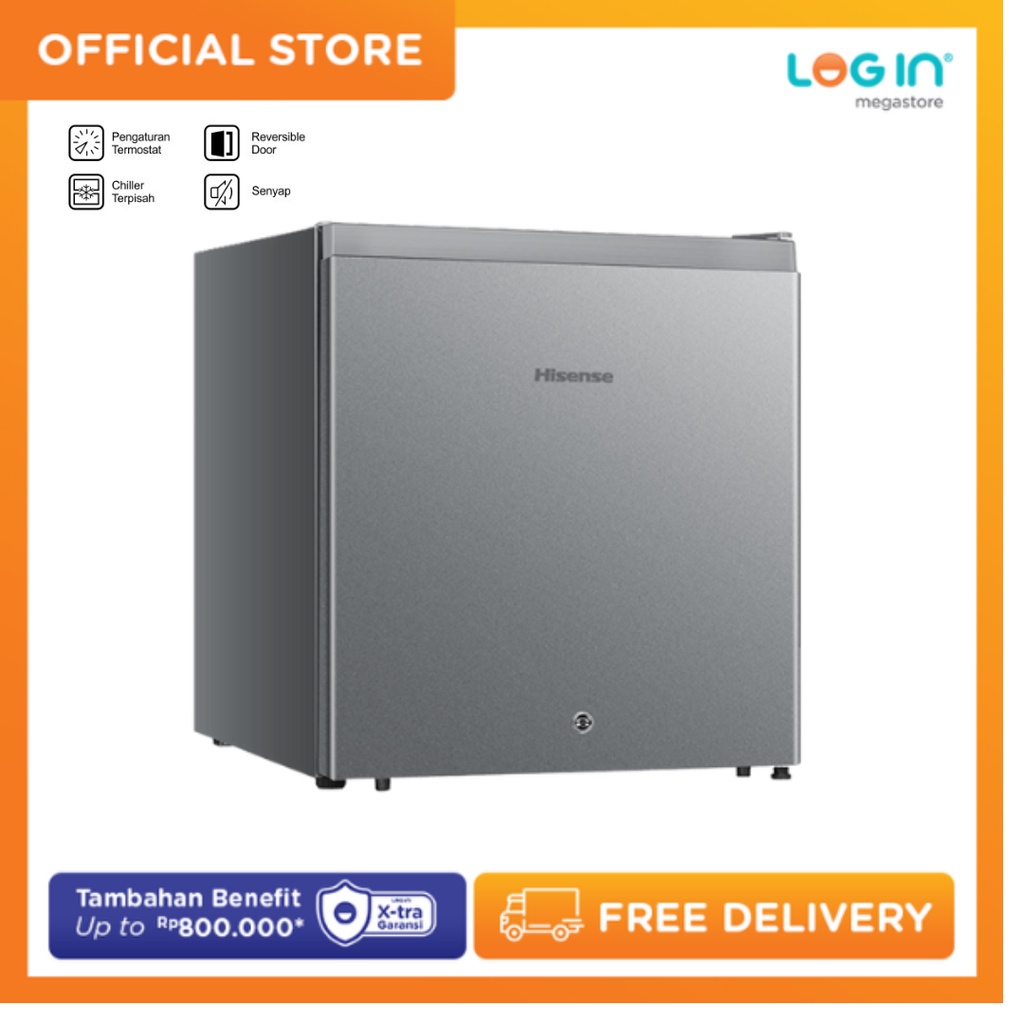 Kulkas Portable HISENSE RR68D4IGN Mini Bar 45 L