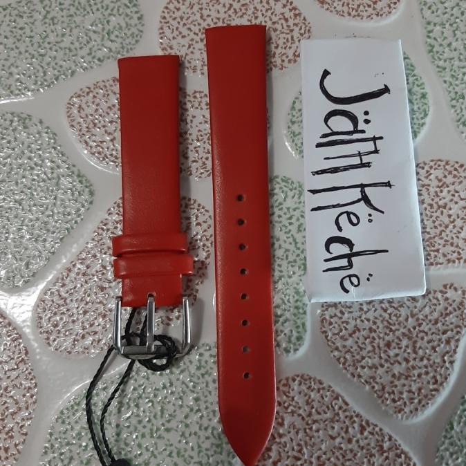 Tali Jam Tangan Wanita Kulit Asli Polos Red