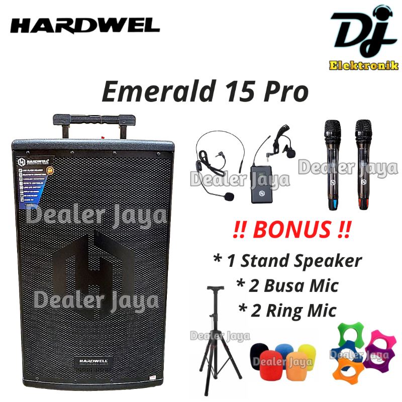 Speaker Portable Hardwell EMERALD 15 PRO / EMERALD15 PRO  - 15 inch