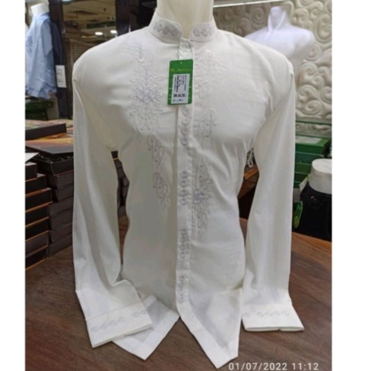 COD/Baju Koko  Al Mia Premium Putih Original  Lengan Panjang Pria Muslim