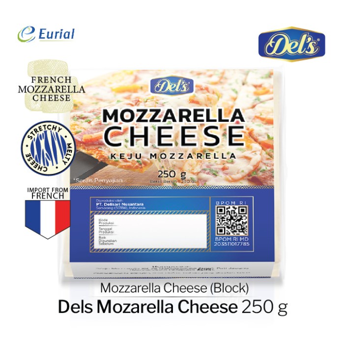 

Terlaris ✨ - Keju Mozarella - Dels Mozarella Cheese 250gr 2.1.23