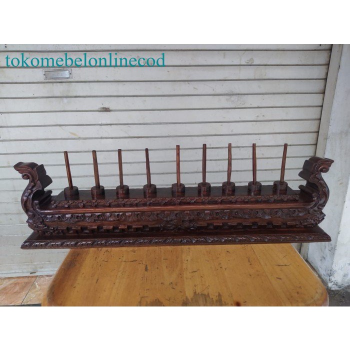 Jagrak Tempat Deder Keris Isi 9 Ukiran Halus