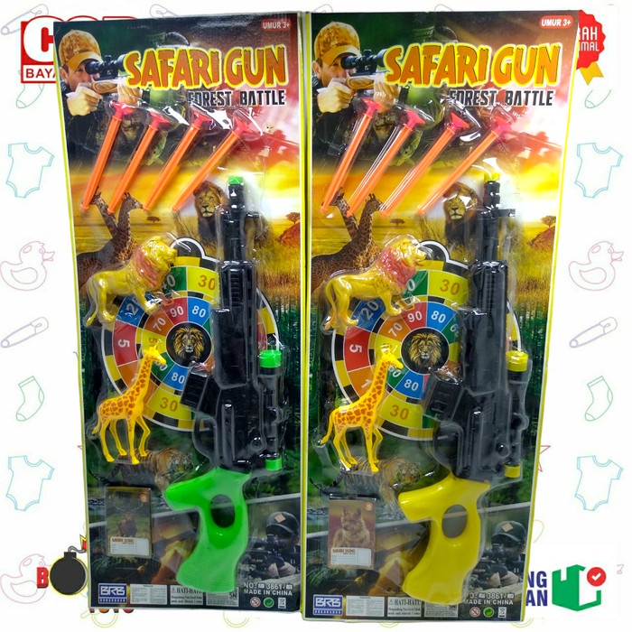 MAINAN ANAK SENAPAN PISTOL RUBBER GUN TARGET DINOSAURUS DINO SNI MURAH