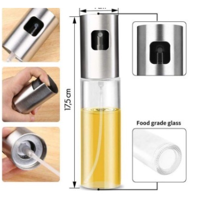 Botol Spray Minyak Kaca 100 ml/ Bottle Kecap Asin Dapur Semprot 100ml