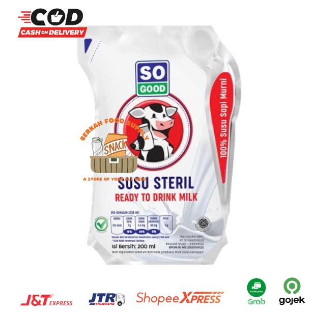 

( BERKAH ) Real Good Susu Steril 200ml So Good Susu Sapi Susu Beruang Susu Murni