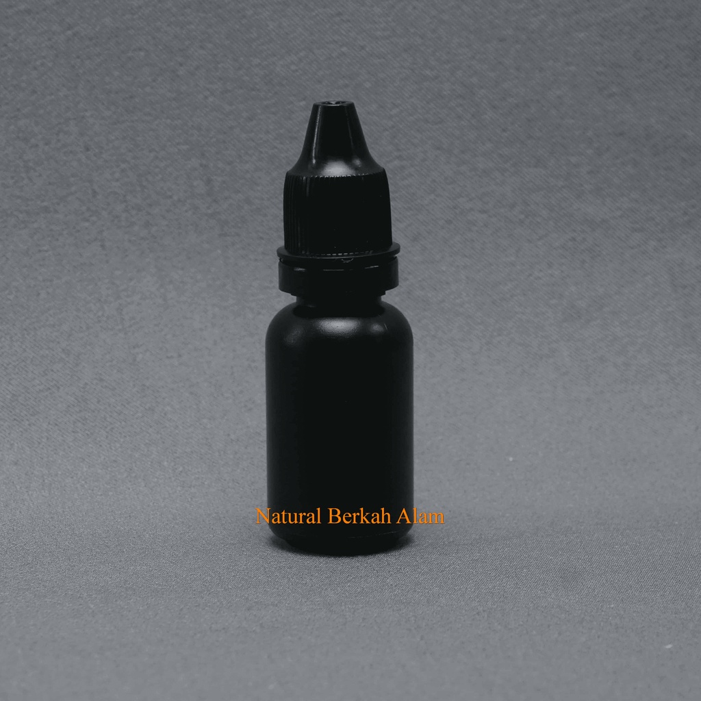 Botol Tetes 15 ml Hitam Pendek Segel Sumpel Putih / Botol Cendo 15 ml Hitam Segel Set Js / Botol Cen